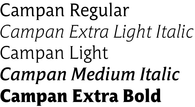 Campan font