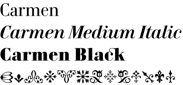 Carmen font