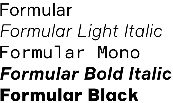 Formular font