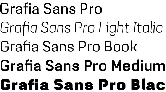 Grafia Sans 1 Pro font