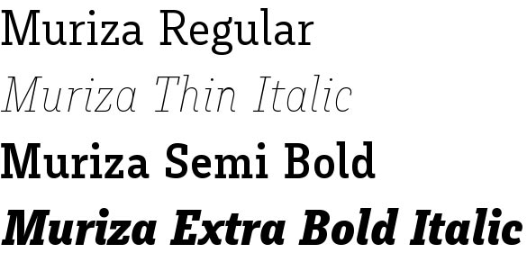 Muriza font