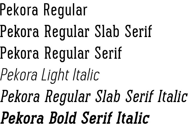 Pekora font