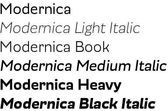 Modernica font