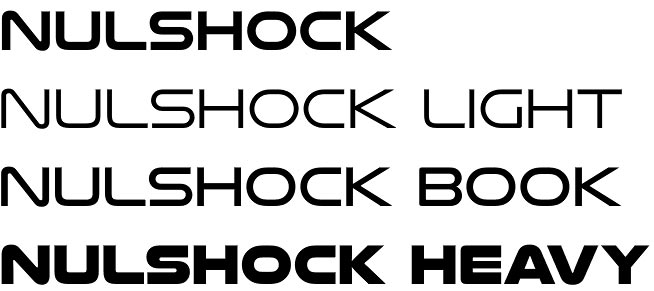 Nulshock font
