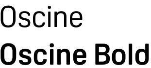 Oscine font