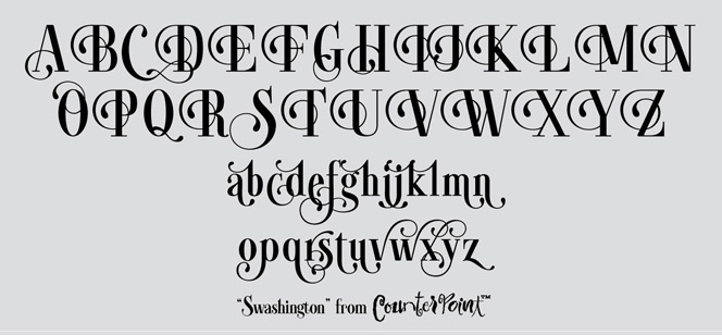 Swashington font