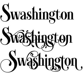 Swashington font