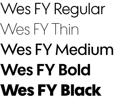 Wes FY font