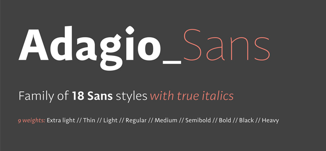 Adagio Sans font