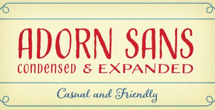 Adorn Sans Display fonts