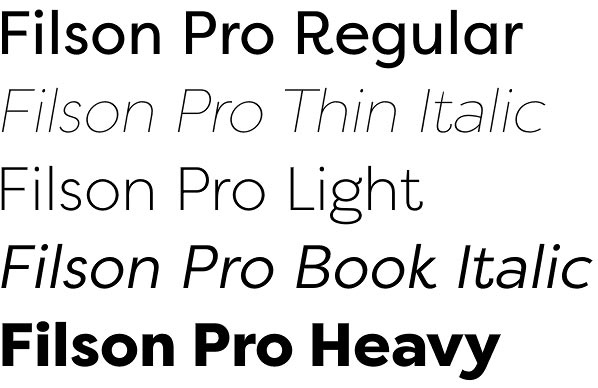 Filson Pro font