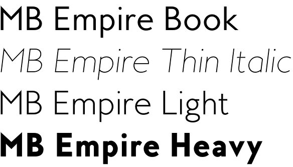 MB Empire font