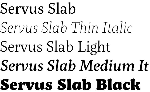 Servus Slab font