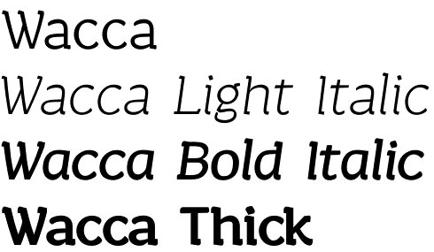 Wacca font