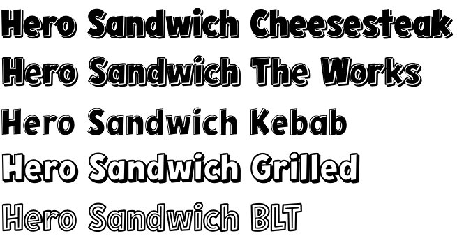 Hero Sandwich Combos