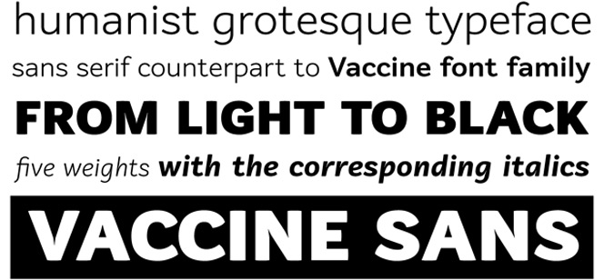 Vaccine Sans font