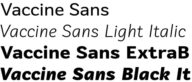 Vaccine Sans font