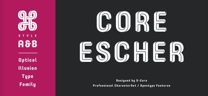 Core Escher font