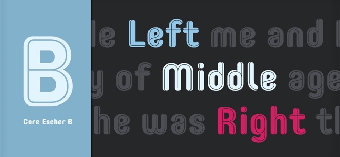 Core Escher font