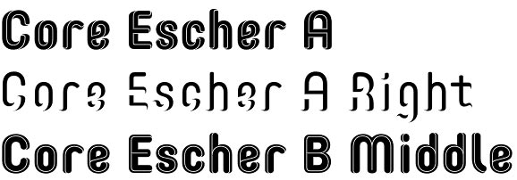Core Escher font
