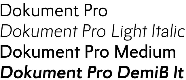 Dokument Pro font
