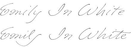 Emily In White font