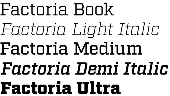 Factoria font