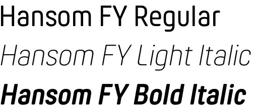 Hansom FY font