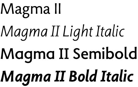 Magma II font
