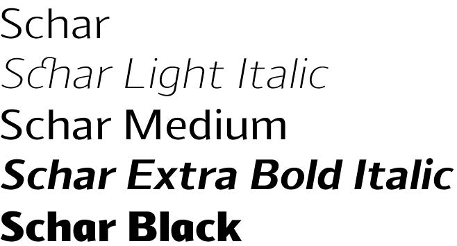 Schar font