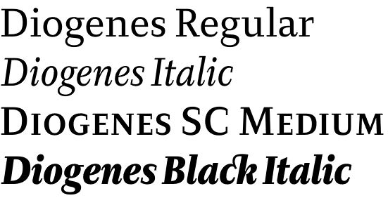 Diogenes font
