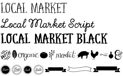 Local Market font