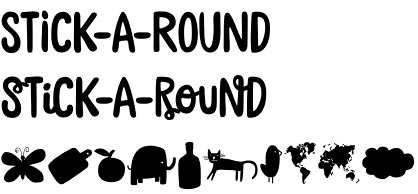 Stick-A-Round font