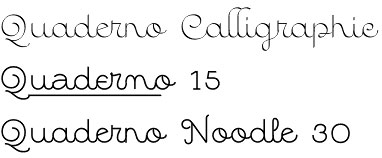 Quaderno font