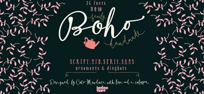 Boho font collection