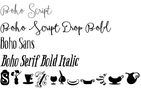 Boho font