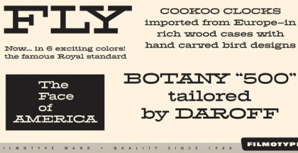 Filmotype Wand font