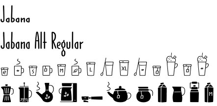 Jabana font collection
