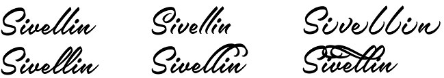 Sivellin font