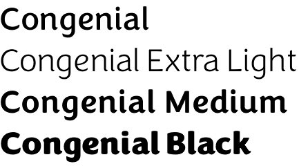Congenial font