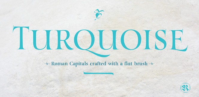 Turquoise font