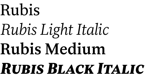 Rubis font
