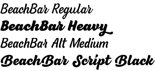 Beachbar Font Family Or How To Celebrate Life